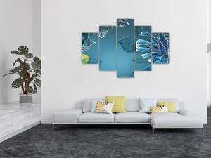 Obraz - Listy tropických rastlín (150x105 cm)