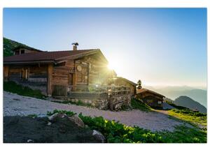 Obraz - Ráno v alpách, Tirolsko (90x60 cm)