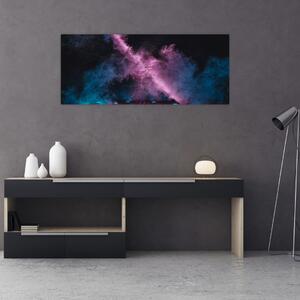 Obraz - Ružovo-modrý dym (120x50 cm)