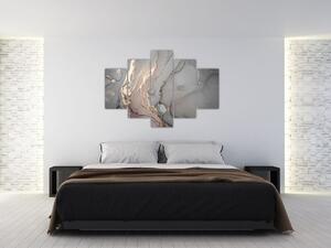 Obrázok - Šedo-zlatý mramor (150x105 cm)