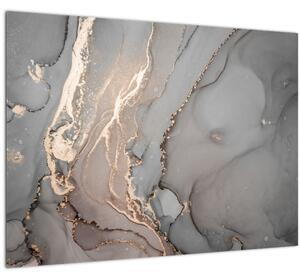 Obrázok - Šedo-zlatý mramor (70x50 cm)