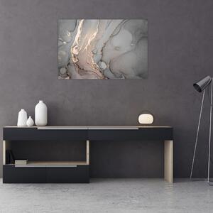 Obrázok - Šedo-zlatý mramor (90x60 cm)