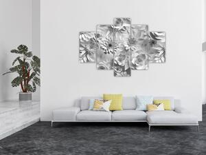 Obraz - Biele kvety (150x105 cm)