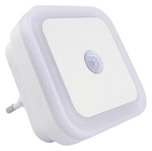 LED Nočné svetlo s pohybovým a súmrakovým senzorom LED/0,5W/230V biela