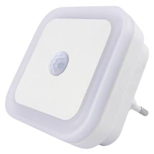 LED Nočné svetlo s pohybovým a súmrakovým senzorom LED/0,5W/230V biela