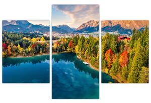 Obraz - Jazero Urisee, Rakúsko (90x60 cm)
