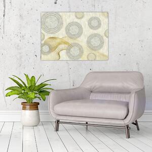 Obraz - Abstrakcia, mramorové kruhy (70x50 cm)