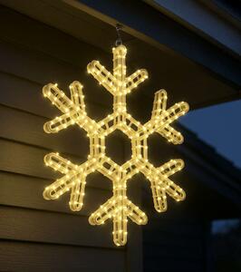 LED vianočná snehová vločka, Ø45 cm, teplá biela, 800 LED, 8 programov, diaľkový ovládač