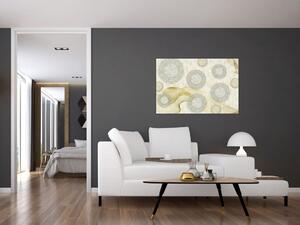 Obraz - Abstrakcia, mramorové kruhy (90x60 cm)