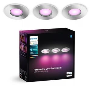 Philips-SADA 3x LED RGBW Stmievateľné kúpeľňové sv. Hue XAMENTO 1xGU10/4,2W IP44
