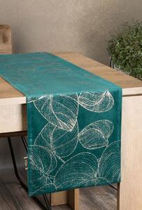Dekorstudio Elegantný zamatový behúň na stôl BLINK 16 tmavotyrkysový Rozmer behúňa (šírka x dĺžka): 35x140cm