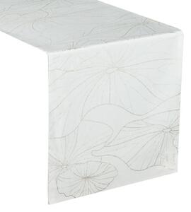 Dekorstudio Elegantný zamatový behúň na stôl BLINK 18 biely Rozmer behúňa (šírka x dĺžka): 35x220cm