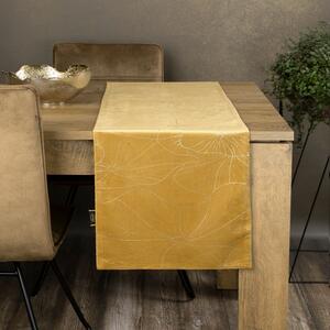 Dekorstudio Elegantný zamatový behúň na stôl BLINK 18 zlatý Rozmer behúňa (šírka x dĺžka): 35x220cm