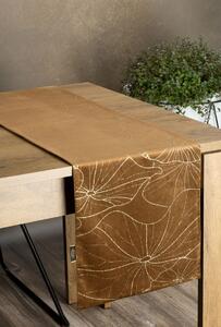 Dekorstudio Elegantný zamatový behúň na stôl BLINK 18 hnedý Rozmer behúňa (šírka x dĺžka): 35x180cm
