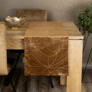 Dekorstudio Elegantný zamatový behúň na stôl BLINK 18 hnedý Rozmer behúňa (šírka x dĺžka): 35x180cm