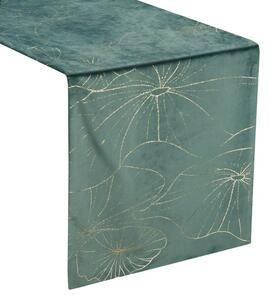 Dekorstudio Elegantný zamatový behúň na stôl BLINK 18 tmavomätový Rozmer behúňa (šírka x dĺžka): 35x180cm