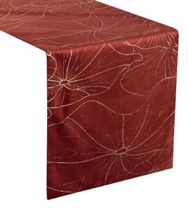 Dekorstudio Elegantný zamatový behúň na stôl BLINK 18 tehlový Rozmer behúňa (šírka x dĺžka): 35x180cm