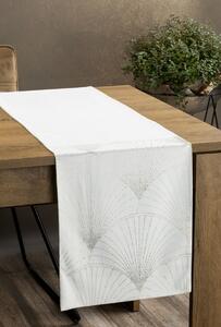 Dekorstudio Elegantný zamatový behúň na stôl BLINK 14 biely Rozmer behúňa (šírka x dĺžka): 35x140cm