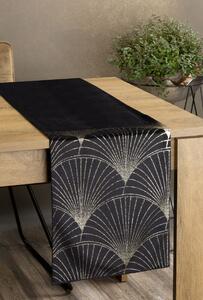 Dekorstudio Elegantný zamatový behúň na stôl BLINK 14 čierny Rozmer behúňa (šírka x dĺžka): 35x140cm