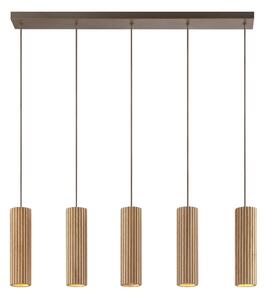 Brilliant - Závesné svietidlo na lanku LAKEWOOD 5xGU10/10W/230V hnedé