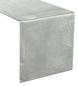 Dekorstudio Elegantný zamatový behúň na stôl BLINK 14 strieborný Rozmer behúňa (šírka x dĺžka): 35x140cm
