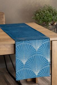 Dekorstudio Elegantný zamatový behúň na stôl BLINK 14 granátovomodrý Rozmer behúňa (šírka x dĺžka): 35x140cm