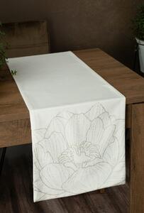 Dekorstudio Elegantný zamatový behúň na stôl BLINK 13 biely Rozmer behúňa (šírka x dĺžka): 35x140cm