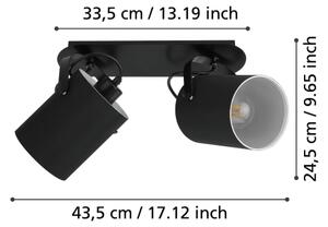 Eglo 33646 - Bodové svietidlo VILLABATE 2xE27/10W/230V