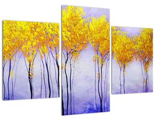 Obraz žltých stromov (90x60 cm)