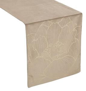 Dekorstudio Elegantný zamatový behúň na stôl BLINK 13 béžový Rozmer behúňa (šírka x dĺžka): 35x140cm