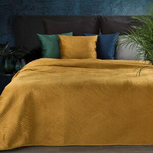 Dekorstudio Zamatový prehoz na posteľ NKL-01 v medovej farbe Rozmer prehozu (šírka x dĺžka): 170x210cm
