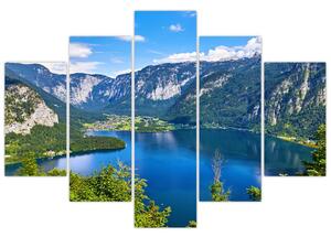Obraz - Halštatské jazero, Hallstatt, Rakúsko (150x105 cm)
