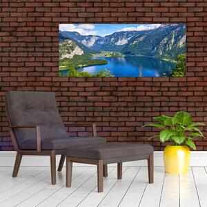 Obraz - Halštatské jazero, Hallstatt, Rakúsko (120x50 cm)