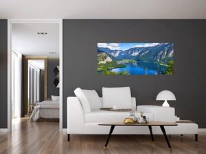 Obraz - Halštatské jazero, Hallstatt, Rakúsko (120x50 cm)
