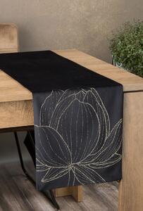 Dekorstudio Elegantný zamatový behúň na stôl BLINK 12 čierny Rozmer behúňa (šírka x dĺžka): 35x140cm