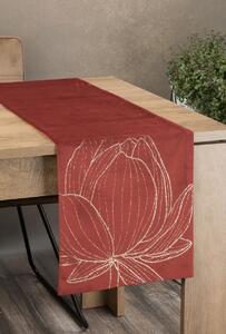 Dekorstudio Elegantný zamatový behúň na stôl BLINK 12 tehlový Rozmer behúňa (šírka x dĺžka): 35x140cm