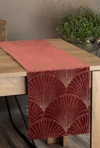 Dekorstudio Elegantný zamatový behúň na stôl BLINK 14 tehlový Rozmer behúňa (šírka x dĺžka): 35x140cm