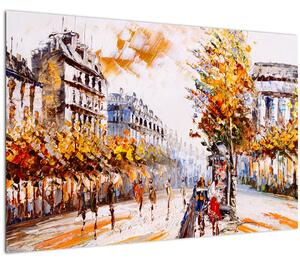 Obraz - Ulica v Paríži (90x60 cm)