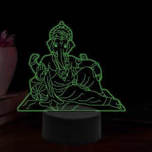 Beling 3D lampa, Lord Ganéša, 16 farebná,AA2