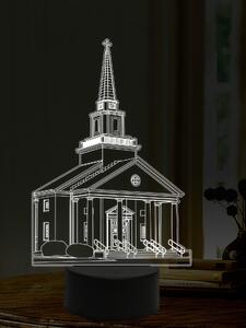 Beling 3D lampa, Kostol, 16 farebná,AA13