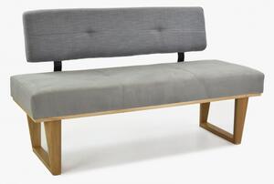 Moderná lavica sivá látka 150 cm, Colmar