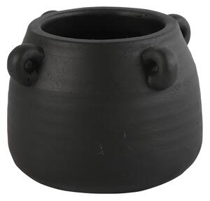 Čierny cementový kvetináč CELTIC Veľkosť: S