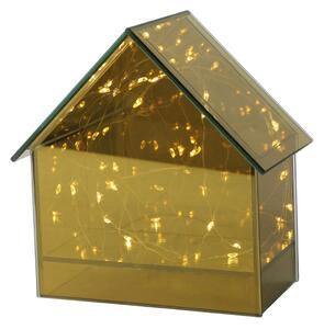LED sklenený domček ELITE, zlatý - viac veľkostí Veľkosť: S