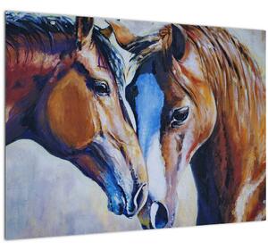 Obraz - Zamilované kone (70x50 cm)