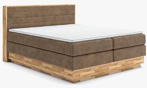 Boxspring posteľ s úložným priestorom, Moneta 180 hnedá