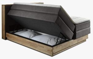Posteľ boxspring s úložným priestorom, Moneta 200 tmavá