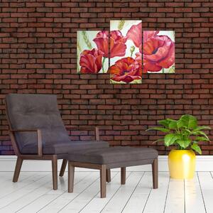 Obraz - Kvety vlčích makov (90x60 cm)
