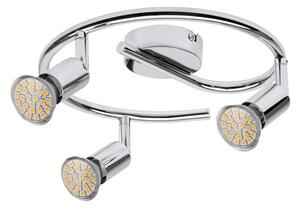 Rabalux LED stropné bodové svietidlo Norton 3x3W | GU10 | 660lm | 3000K - chróm