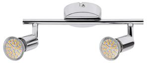 Rabalux LED prisadené bodové svietidlo Norton 2x3W | GU10 | 440lm | 3000K - chróm
