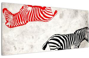 Obraz - Zebry (120x50 cm)